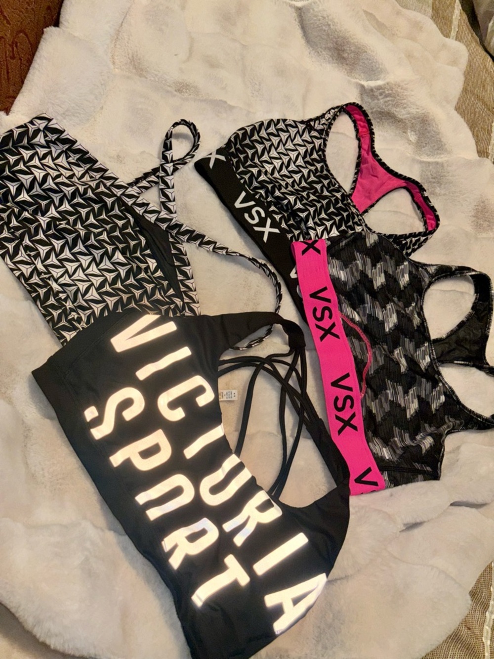 Victoria Sport & VSX Mixed Sports Bras - Black, Pink, Gray